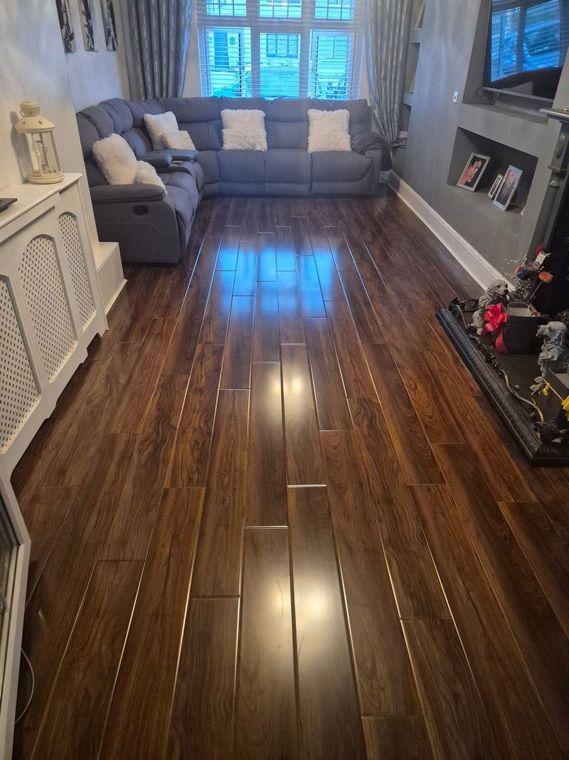 12mm Nebraska Calgary Walnut High Gloss Flooring
