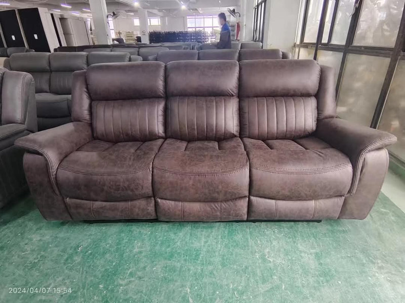 3+2 Lawnson Brown Easy Clean Fabric Recliner Sofa Range