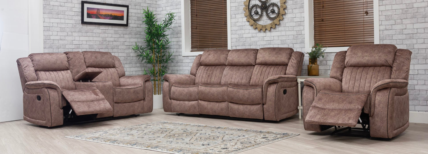 Gresham Sand Fabric Recliner Sofa Range
