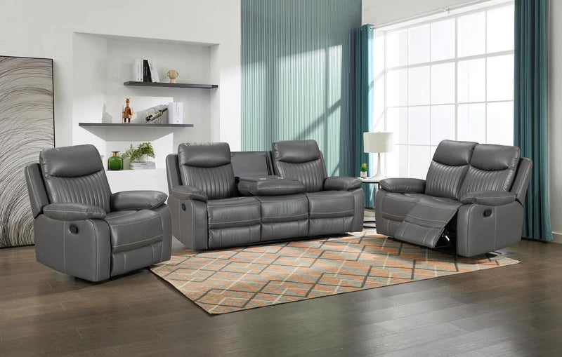 3+2 Barkley Grey Leather Recliner Sofa Range