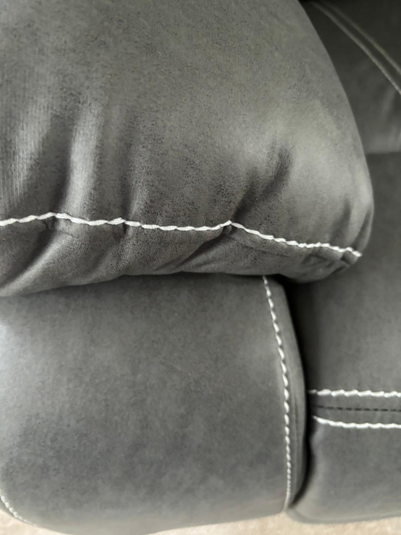 3+1+1 Meadow Grey Easy Clean Fabric Recliner Sofa Range