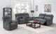 3+1+1 Darcy Grey Fabric Sofa Recliner Range