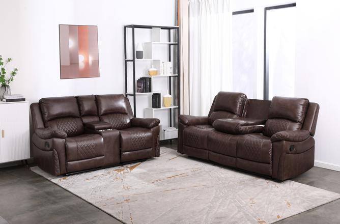 3+2 Norman Brown Fabric Recliner Sofa Range