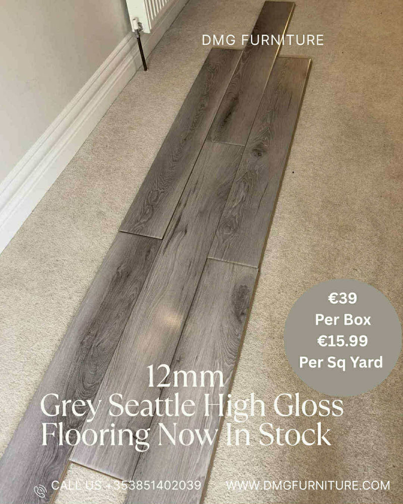 12mm Seattle Grey High Gloss Flooring
