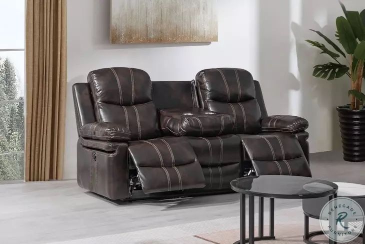 Kansas Chocolate Brown Leather Recliner Sofa Range