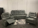 3+1+1 Meadow Grey Easy Clean Fabric Recliner Sofa Range