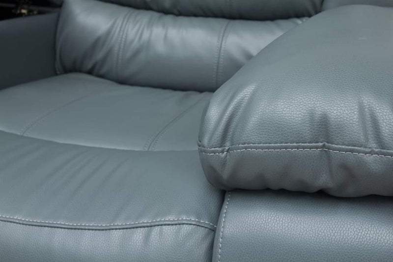Vegas Grey Leather Electric Corner Sofa