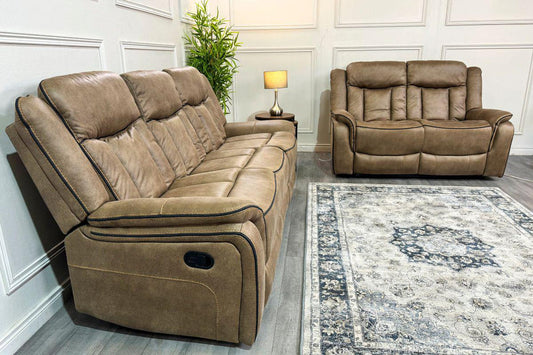 Westwood Brown Fabric Recliner Sofa Range