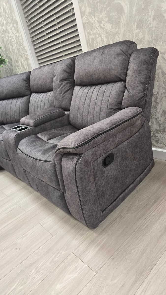 Gresham Grey Fabric Modular Corner Recliner