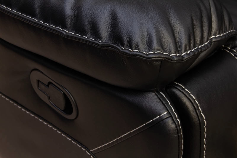 Oxford Black Leather Corner Recliner