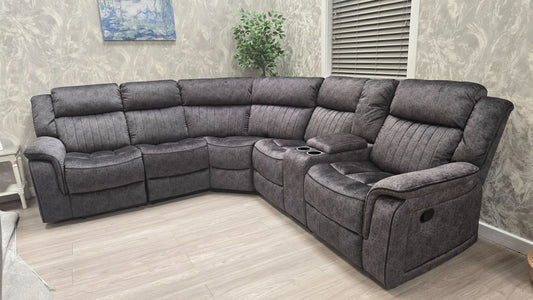 Gresham Grey Fabric Modular Corner Recliner