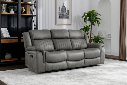3+2 Lawnson  Grey Easy Clean Fabric Recliner Sofa Range
