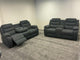 3+2 Vancouver Grey Fabric Electric Recliner Sofa