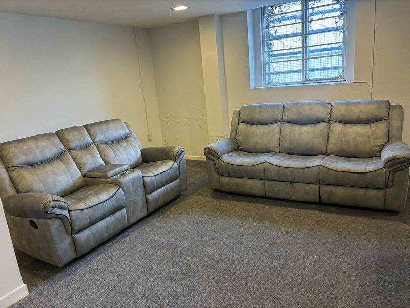3+2 Denver Grey Fabric Sofa Range