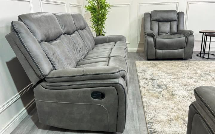Westwood Grey Fabric Recliner Sofa Range