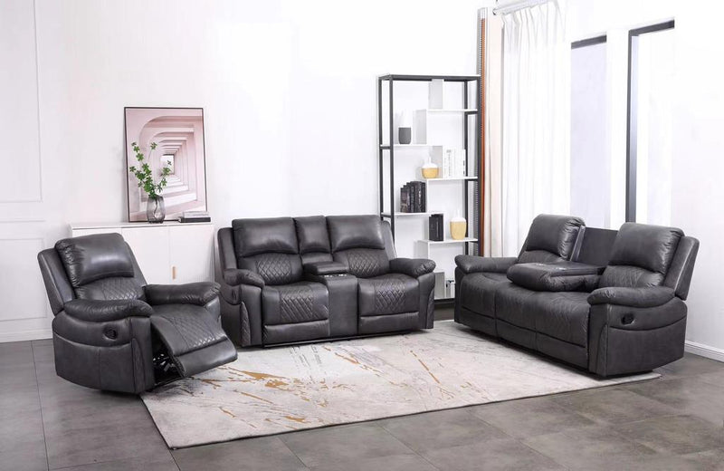 3+1+1 Norman Grey Fabric Recliner Sofa Range