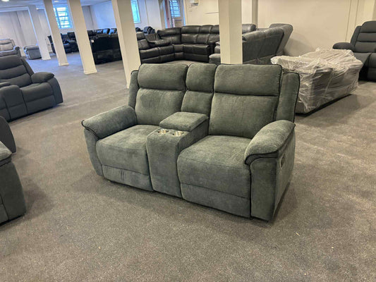 3+1+1 Darcy Grey Fabric Sofa Recliner Range