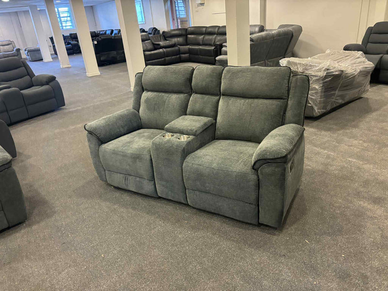 3+1+1 Darcy Grey Fabric Sofa Recliner Range