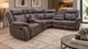 Stanley Espresso Fabric Recliner Corner Sofa