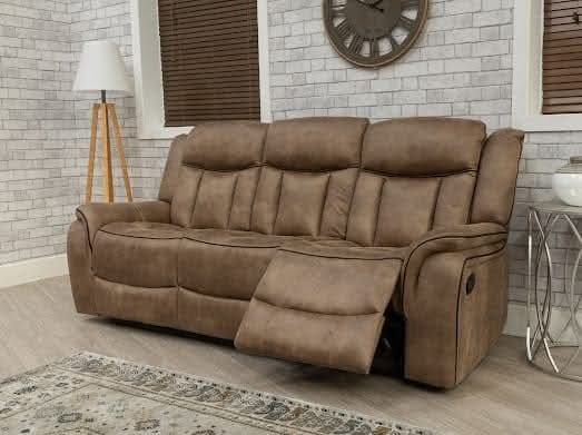 3+1+1 Westbrook Brown Fabric Recliner
