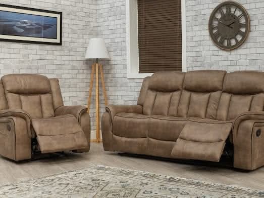 3+1+1 Westbrook Brown Fabric Recliner