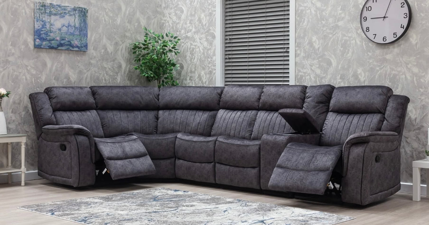 Gresham Grey Fabric Modular Corner Recliner