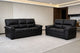 3+2 Bromley Black Leather Sofa Range