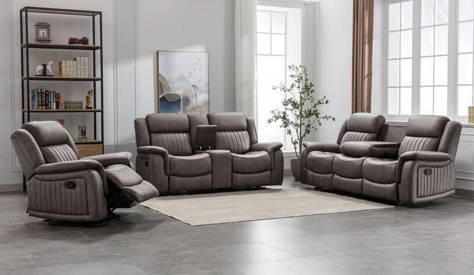 3+2 Lawnson Brown Easy Clean Fabric Recliner Sofa Range